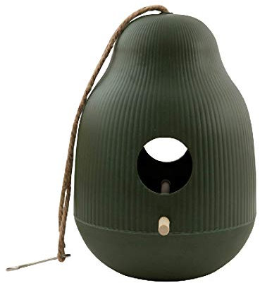 Point-Virgule nichoir en Fibre de Bambou Vert Chasseur 18.1cm H 25cm