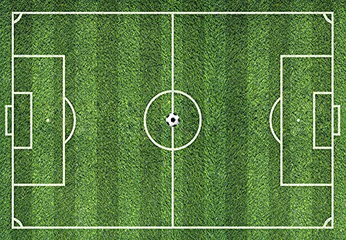 GOYAPRINT Alfombra Infantil Campo de Futbol 80x55 cm Ideal para Zona de Juegos en Dormitorio Moqueta Vinilica Lavable SIN Pelo para Niños y Jovenes