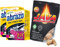 abrazo Grillreinigungs-Set - 6 Grillreiniger + 32 Java Grillanzünder - Kaminanzünder, Anzünder Holzwolle Wachs, Grill Reiniger für Reinigung v. Rost