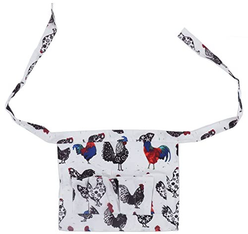 Cyrank Tablier de Collecte d'œufs, Tablier de Collecte d'œufs de Poule, Tablier de Collecte d'œufs 3 Poches Mains Libres Tablier de Collecte d'œufs pour Enfant, œufs d'oie de Canard(01)