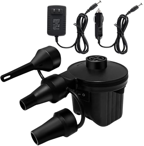 Newpol Inflatable Bed Pump, Electric Air Pump(100 Gallon/Min) for Air Mattress Beds, Inflatable Swimming Pools, Swimming Ring（AC110-240V/DC12V）