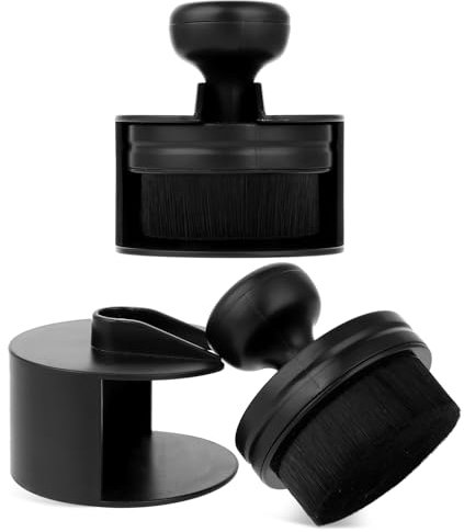 Amabro Brosse de nettoyage de pneus de voiture avec support, applicateur de brillance de pneu souple haute densité pour aérations de voiture, garniture de tableau de bord, sièges intérieurs, emblèmes