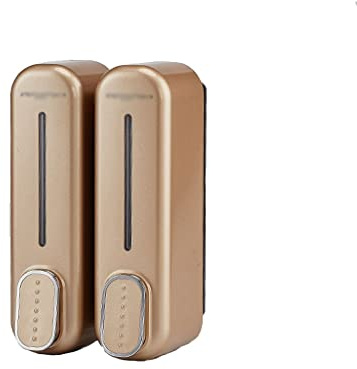 Seifenspender 700ml Wandmontage Seifenspender Abs Flüssigspender Shampoo Duschgel Dusche Spender for Badezimmer Küchenbüro Seifenspender Wandbefestigung(Color:A-Rose Gold)