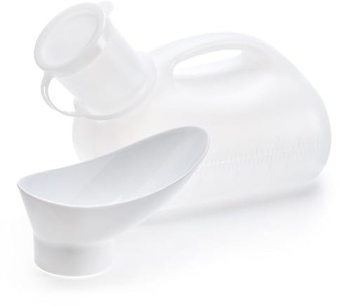 1 x Easy Care Solutions | Unisex Urinal Bottle - Spill-Proof | Portable | 1000ml Capacity | Ideal for Travel | Camping | Bedridden & Elderly Care (1)