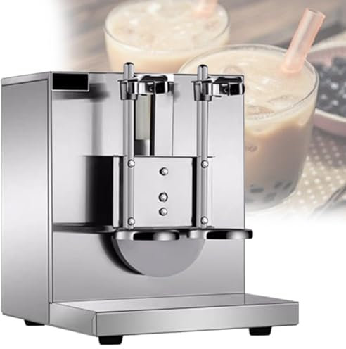 DPLWJPP Double Head Automatic Milk Tea Shaker Machine,120 W Automatic Double Frame Milk Tea And Cocktail Shaker,340r/Min,For Bubble Tea Juice Coffee Milk Wine Cocktail