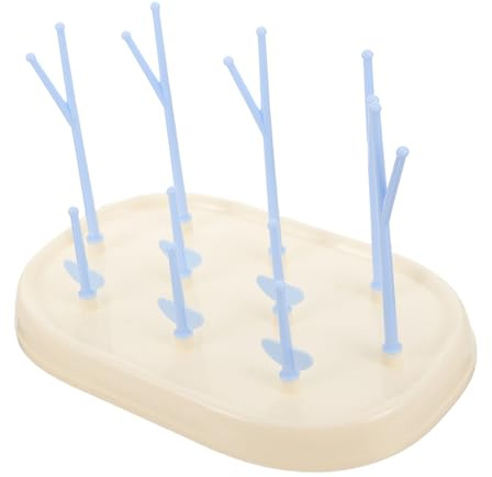 SOPOTUTU Escurridor de Biberones Desmontable Blanco de PP Bandeja Inferior, Estante para Biberones y Tetinas Fácil de Limpiar para Bebés y Niños Pequeños Color Aleatorio