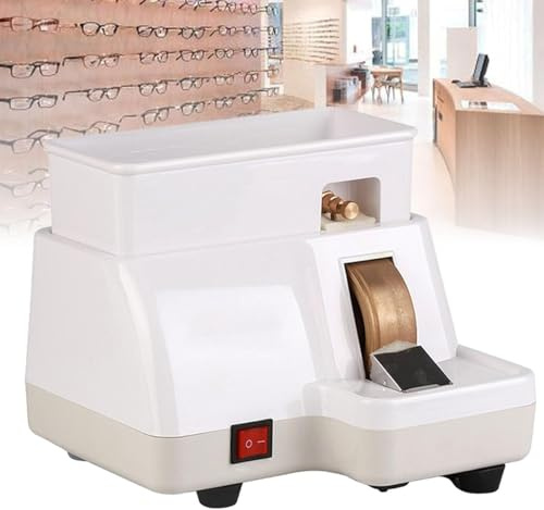 Handlins kantmaskin – glasögonputsare med avtagbart handfat och justerbart vattenflöde för precisionskantpolering av optiska linser och glasögon