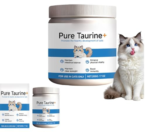 2 Pezzi Taurina Per Gatti In Polvere, Taurina Pura Per Gatti 400g Pure Taurine, Integratori Per Animali Domestici, Integratori Alimentari Umidi O Secchi Per Gattis Con Supporto Nutrizionale Quotidiano