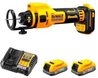 Fraiseuse pour plaques de plâtre DeWALT DCE555E2-SK (2 x 1,7 Ah Powerstack + DCB1104)