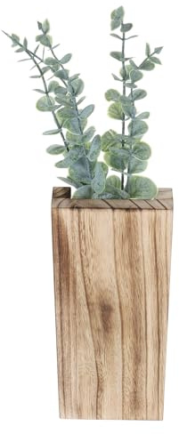 jojofuny Macetero de Madera para Decoración Pared Madera con Flores Artificiales, Jarrones Colgantes de Fácil Instalación para Decoración Habitación Moderna y Minimalista