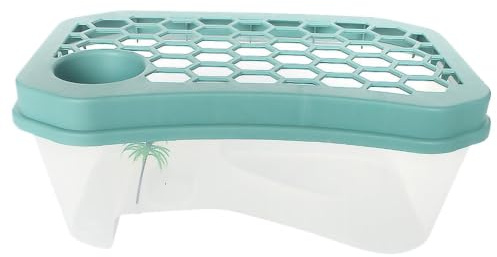 Sköldpaddsakvarium Akvatiskt reptil-terrarium | Vattenlevande Sköldpaddsakvarium för Solande Sköldpadda Kräfta Eremitkräfta Reptil Vardagsrum Skrivbord Hemmaodling