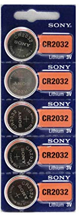 Sony CR2032 3V Lithium 2032 Coin Battery, 5 Pack