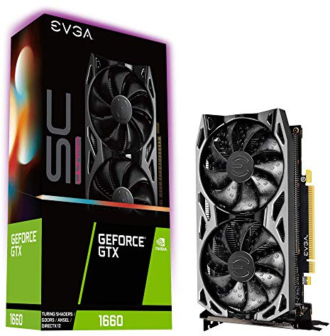 EVGA GeForce GTX 1660 SC Ultra Gaming, 06G-P4-1067-KR, 6 GB GDDR5, Dual Fan