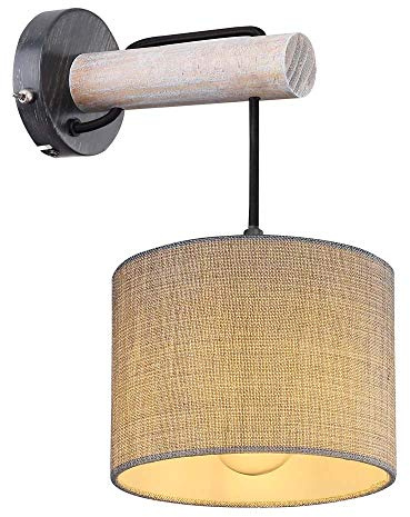 Wand Lampe Leuchte Beleuchtung Holz-Design Textil Wohn Ess Schlaf Zimmer Küche