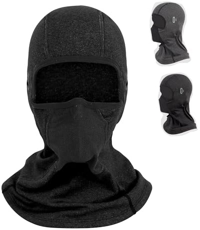 Minicloss Vinter balaklava, balaclava vinter skidmask, vinter balaklava herr för utomhussport, vindtät balaclava för motorcykel cykel, vinter balaclava andas vattentät, svart, En Storlek