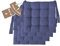 Il Tuo Artigiano Design 4 Stuhlkissen im Set, 40 x 40 cm 6 cm dick, Polsterung aus Schaumstoff und weichem Acryl, Sitzkissen Stuhl 4er Set, Stuhlkissen Outdoor 40x40 (4, Blau)