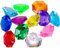 Fokroin 30 Stück Edelsteine für Kinder, 32mm, Acryl Kinder Diamant Edelsteine Bunt, Diamanten Kinder, Acryl Diamant Edelsteine, Mitgebsel Kinder Geburtstag, DIY, Piraten Edelsteine
