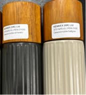 Moritz & Moritz PEPE - Set di 2 macinaspezie in gres e legno di acacia con meccanismo in ceramica, grado di macinatura regolabile e innovativo sistema a scatto