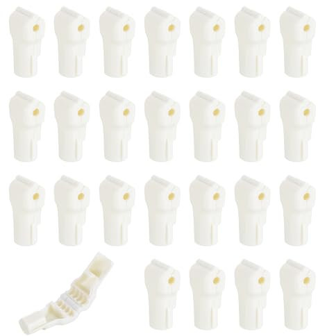 QUARKZMAN 50pz Gancio a Scatto, 4mm Gancio per Esposizione a Pannello Forato bloccato blocco per Sicurezza del Carico (Bianco)