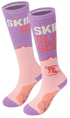 UrbanMover 2 Paar Merino-Woll-Skisocken Damen Jugendliche Herren 35–38, warme, atmungsaktive Winter-Socken mit Thermokissen für Ski, Snowboard, Wandern, Jagen & Arbeit