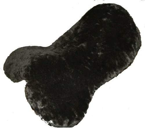 Fodera in pelliccia di agnello in vera pelliccia di agnello sella rivestimento per sella volume fino a XL 45,72 cm - coprisedili in nero