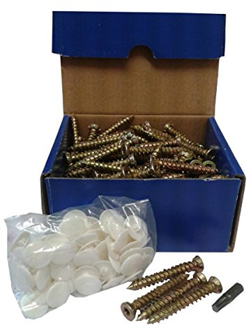 (1 Box of 100) 7.5mm x 52mm Concrete Screws, Screw Directly in to Concrete or Block for Window and Door Frames