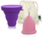 CozyCup Menstruationstasse CLASSIC - Made in Germany - inklusive Sterilisierbecher und Baumwoll-Beutel (Rosa Groß)