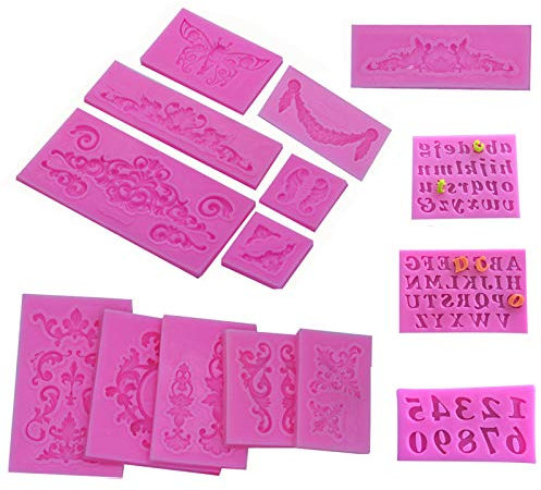 fondant silicone Mold Fai Da Te Barocco Rotolo Sollievo Torta Bordo Silicone Stampi, European Cornice Decorazione Attrezzi, Cottura Al Forno Cioccolato Gumpaste Ripieno