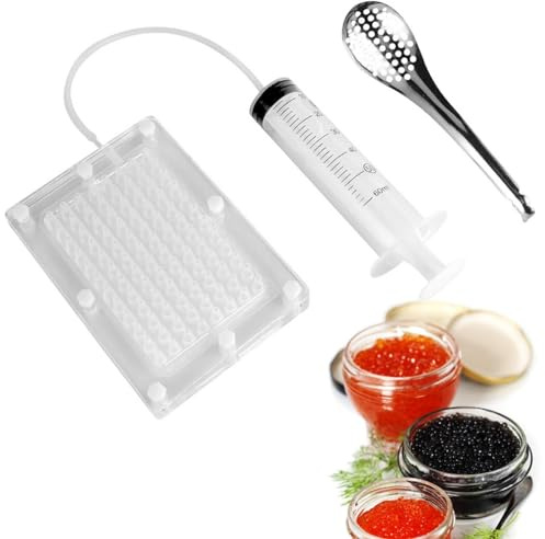 Uppgraderad sfärisk kaviardispenser | Kaviar Maker Box | Molekylär gastronomikit | Såsdispenser med infusionsenhet | kaviar sferifieringsverktyg | kaviar tillverkningskit gourmet