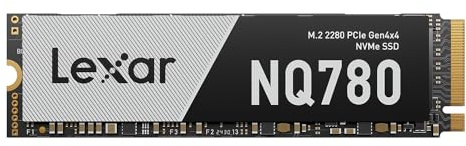 Lexar 1TB NQ780 SSD PCIe Gen4 NVMe M.2 2280 Internal Solid State Drive, Up to 6500/2500 MB/s Read/Write, Compatible with PS5, for Gamers and Creators (LNQ780X001T-RNNNU)