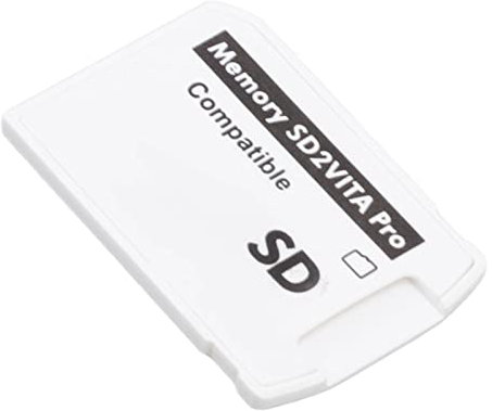 Acouto Memory Cards -Schlitz -Adapter -Memory Card Adapter for PS VITA, Compatible with 3.65-3.68 Firmware, Suitable for PS VITA 1000 2000, White Color