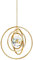 Attrape-soleil en cristal pour fenêtre - Avec 4 cercles rotatifs - Attrape-soleil suspendu - Décoration de fenêtre - Pour salon, balcon et jardin