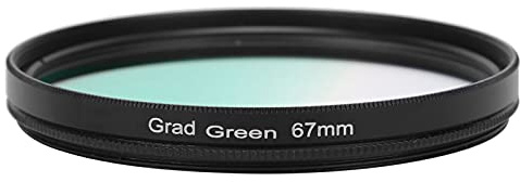 Tbest Junestar 67 Mm Filtro per Lenti per la Telecamera Graduata in Vetro Ottico Vetro Ottico Multistrato Nano Rivestimento Impermeabile a Prova di Olio Antidolori (verde sfumato)