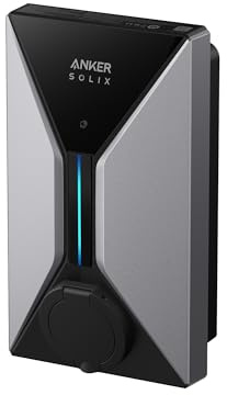 Anker SOLIX V1 Smartes Ladegerät für E-Autos, 7,4 kW Wallbox mit App, WLAN & Bluetooth, einphasig, CEE 32A, 230V, mit Halterung, kompatibel mit Allen Elektro- und Hybridautos mit Typ-2 Anschluss