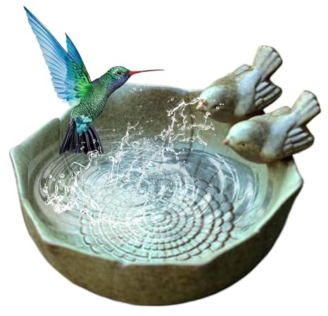Bird Feeders For The Garden, Bird Bath Bowl, Ceramic Bowl Toy For Garden Decor, Multi-Functional Birdbaths Yard Decor, For Small Animals, Guinea Pig, Chipmunk