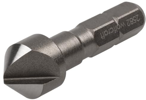 wolfcraft Avellanador cónico, Ø 10 mm, vástago hexagonal I 2582000 I Para el avellanado preciso de agujeros taladrados, para uniones atornilladas al ras en madera, metal no férreo y plástico