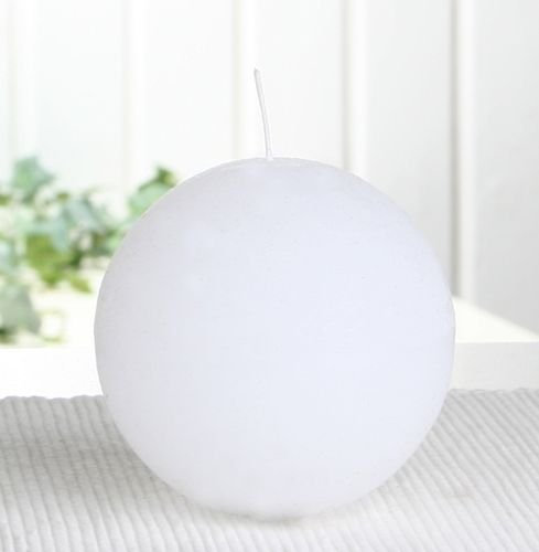 CandleCorner Rustik-Kerzen, 8 cm Ø, weiß