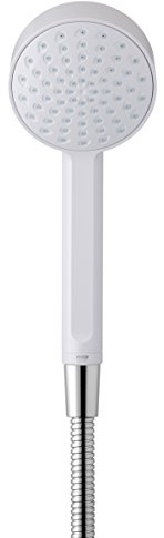 Mira Showers 2.1703.009 Beat 9 cm Single Spray Shower Head - White/Chrome