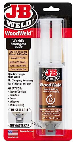 J-B Weld 50151 Light Tan WoodWeld Epoxy Syringe - .85 fl. oz. by J-B Weld