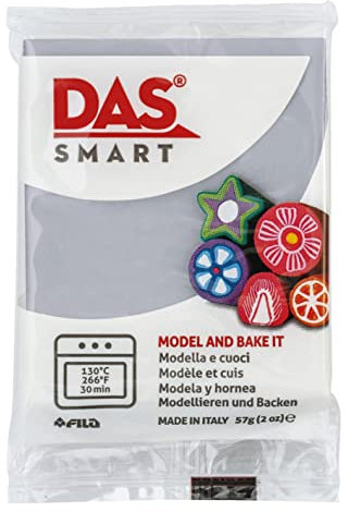 DAS Smart Oven Bake Modelling 57g Clay, Cool Grey, For Professionals and Hobbyists
