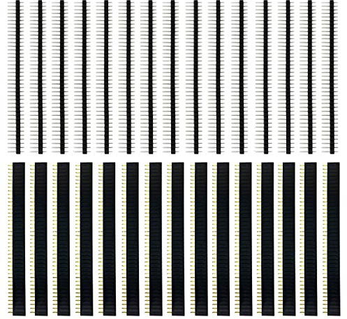30 Stücke 2.54mm 40 Pin Header Männlich und Weiblich Stiftleiste PCB Löten Buchsenleiste Lötpins Lochrasterplatine für Arduino Prototyp Shield