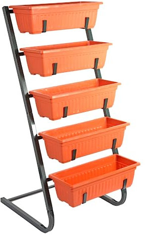 Easylife 5 Tier Planter Stand with Shelves, Garden Planters for Garden. Outdoor and Indoor Plant Stands h155cm - Fully Guaranteed
