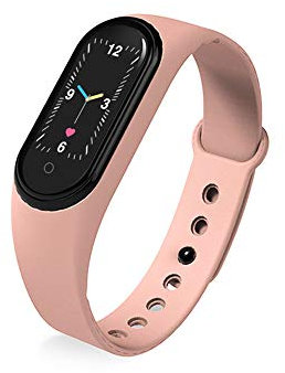 Szaerfa M5 Smart Band Braccialetto, IP67 Impermeabile Smart Watch Braccialetti Smartband Pressione sanguigna/Cardiofrequenzimetro/Pedometro Braccialetto sportivo Fitness Activity Tracker (Rosa)