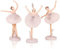 Lvjkes Cake Topper Geburtstag, 3 Stück Ballerina Geburtstag Deko, Tortendeko Mädchen, Ballettmädchen Tortendekoration, für Partykuchendekorationen, DIY-Ornamentdekorationen (Rosa)