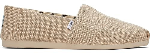 TOMS Men's Alpargata Classic Slip-on Espadrille, Textile Upper Natural