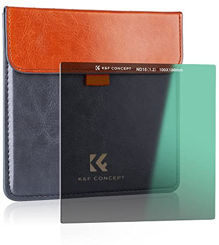 K&F CONCEPT Rechteckfillter ND16 (4 Blendenstufen) 100x100mm Graufilter mit Fester Dichte (Nano-Xcel Serie)