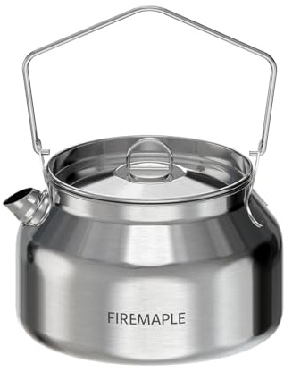 Fire-Maple Antarcti Portable 1.2 Liter Lightweight Stainless Steel Camping Kettle | Durable and Portable Camp Tea Pot | Ideal for Bushcraft and Outdoor Campfire Use