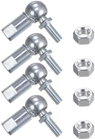 QUARKZMAN 4 Stück CS10 M6 Winkel-Kugelgelenk, M6x1.0 Rechtsgewinde, A3-Stahl selbstschmierendes Kugelgelenk-Endstück
