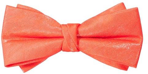 HOULIFE Fliege für Herren verstellbar vorgebundene Fliege Satin-Polyester-Fliege einfarbig Schmetterlingsfliege für Party Hochzeit Bankett, Orange