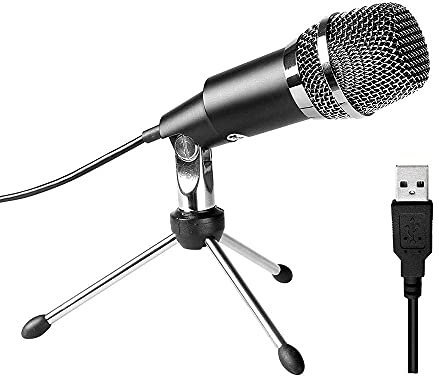 USB-mikrofon Kondensatormikrofon, PC-mikrofon, Plug And Play Home Studio Cardioid USB-kondensatormikrofon för Skype, Inspelningar för YouTube